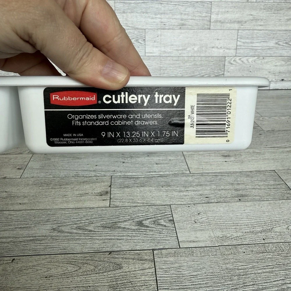 Vintage Rubbermaid 2921 Silverware Tray Utensil Drawer Organizer White‎
